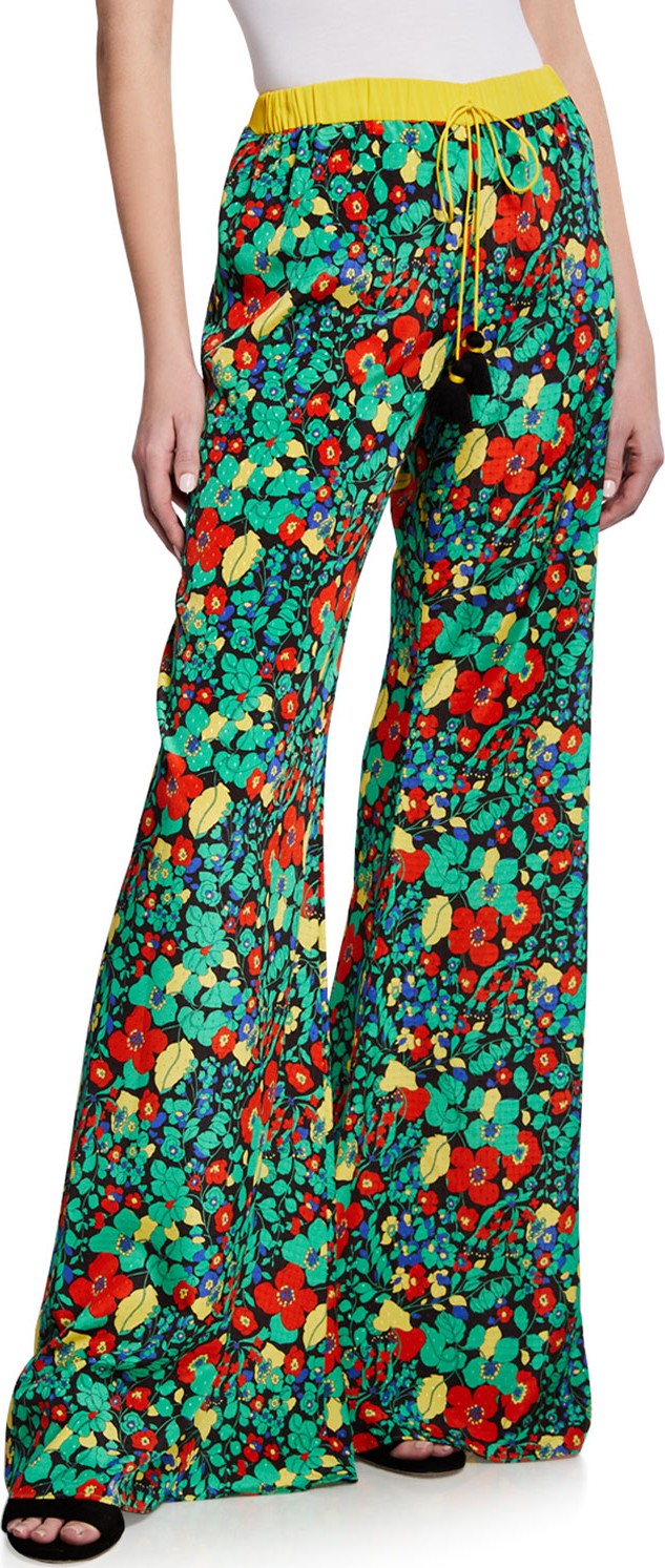 Alexis Hestia Floral Wide-Leg Drawstring Pants