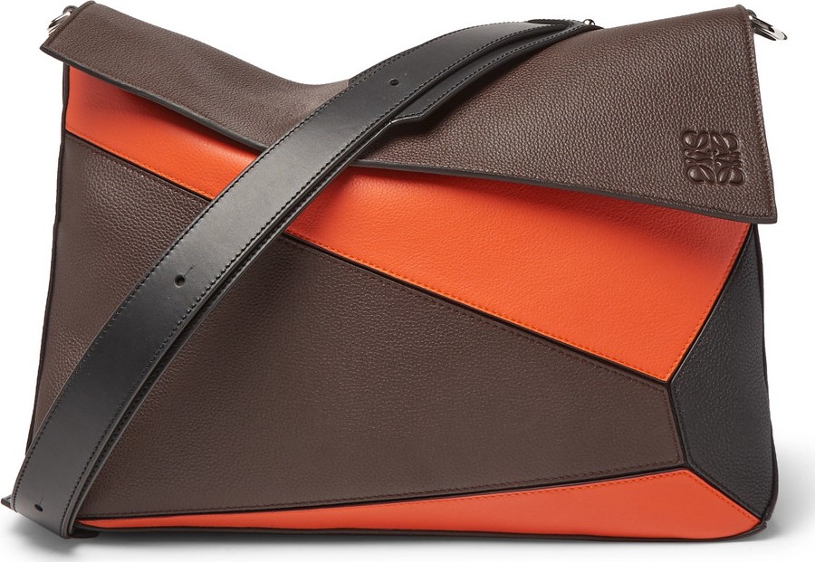 LOEWE Puzzle Full-Grain Leather Messenger Bag