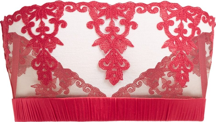 Fleur of England Wallflower Boudoir floral-lace strapless bra