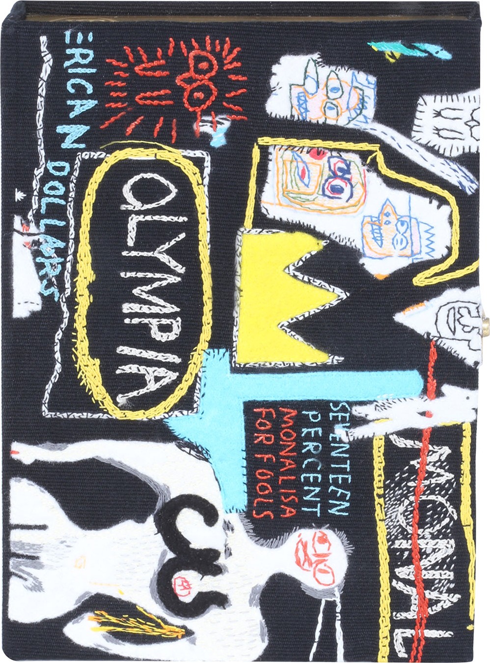 Olympia Le-Tan Basquiat Crown Hotel Artwork Book Clutch Bag