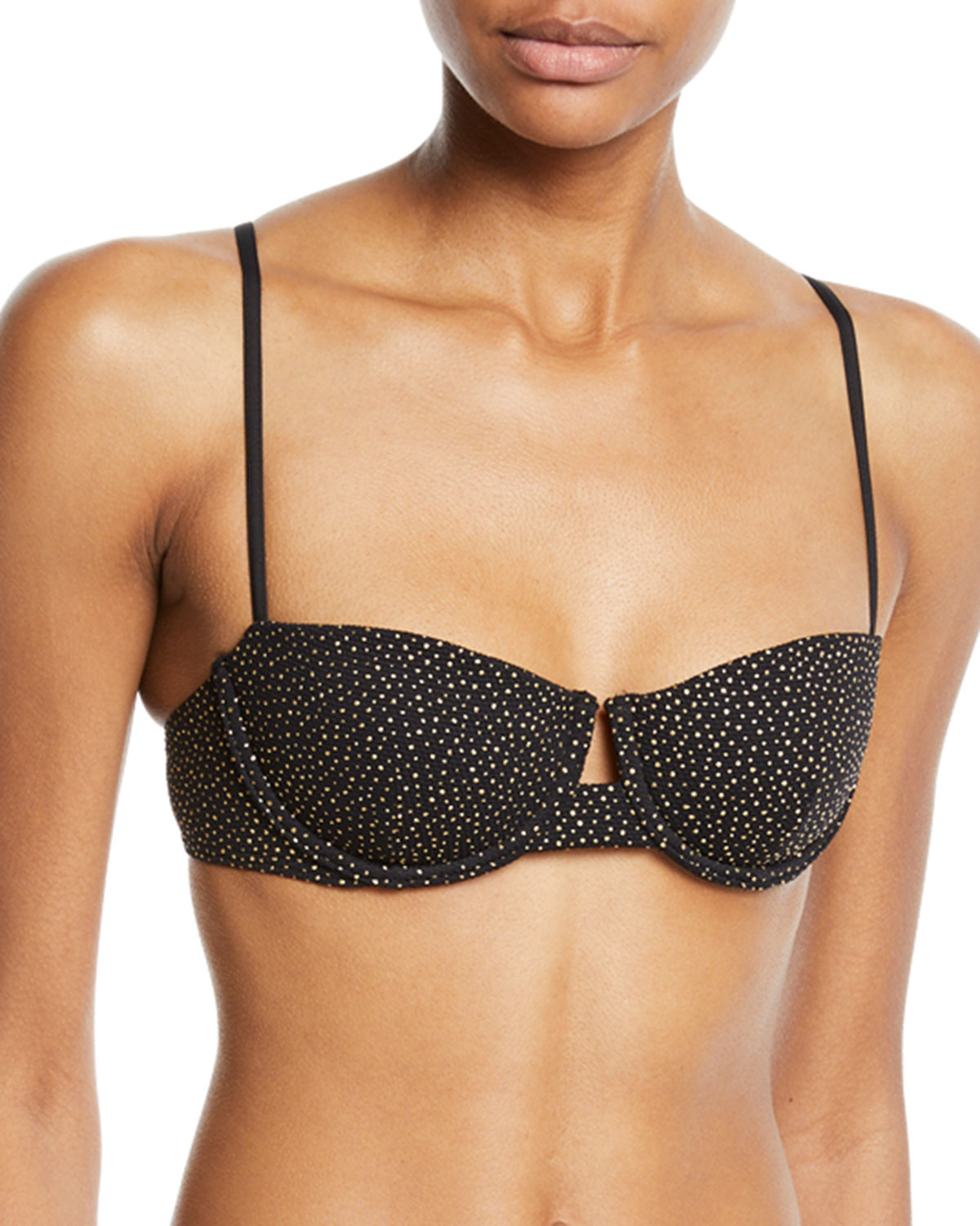 Onia Dalia Metallic Underwire Bikini Swim Top