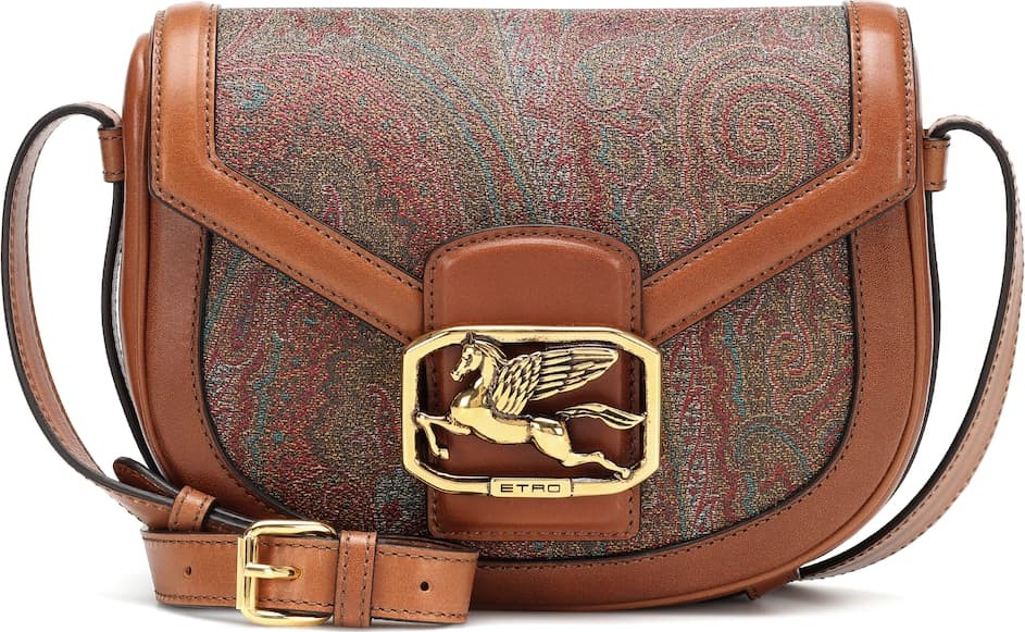 Etro Pegaso printed leather shoulder bag