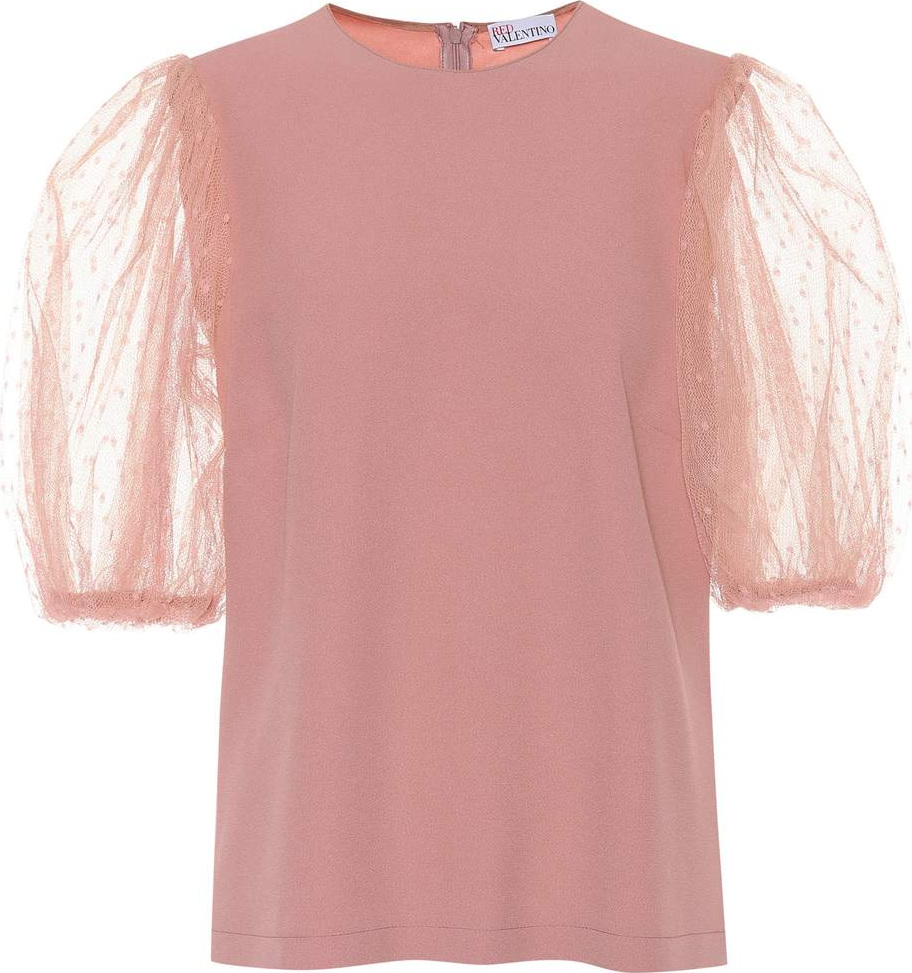 RED Valentino Crêpe and tulle top