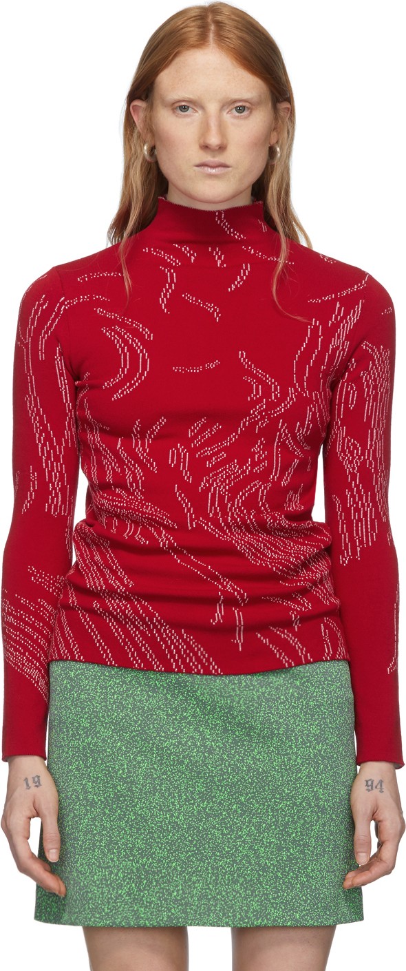 Namacheko Red & White Nyas Turtleneck