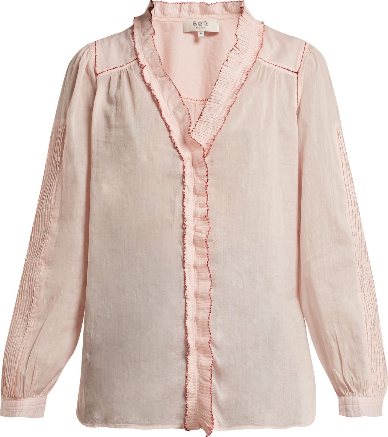 SEA Seraphin ruffled cotton blouse