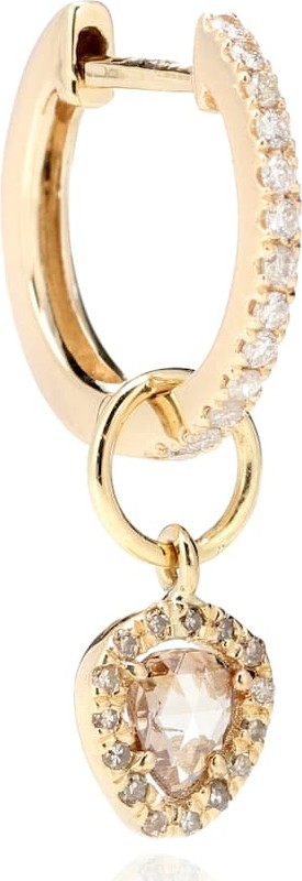 Jacquie Aiche 14kt yellow gold and diamond single earring with charm