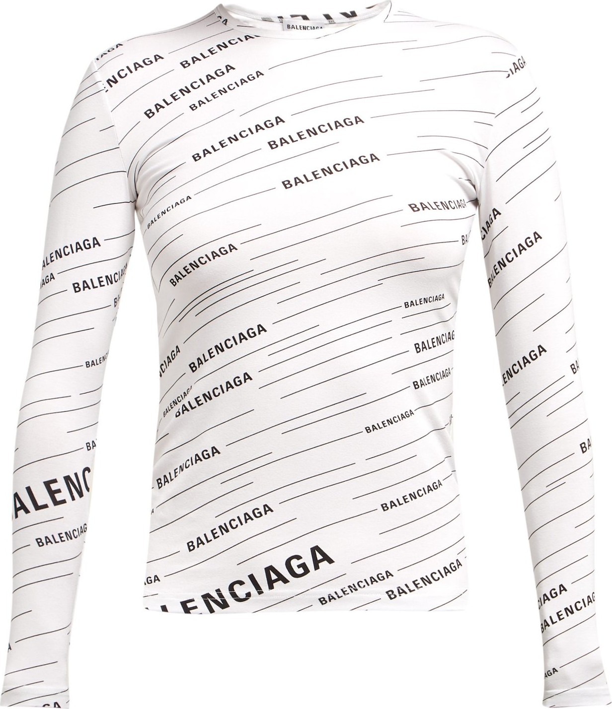 Balenciaga Diagonal logo stretch-jersey top