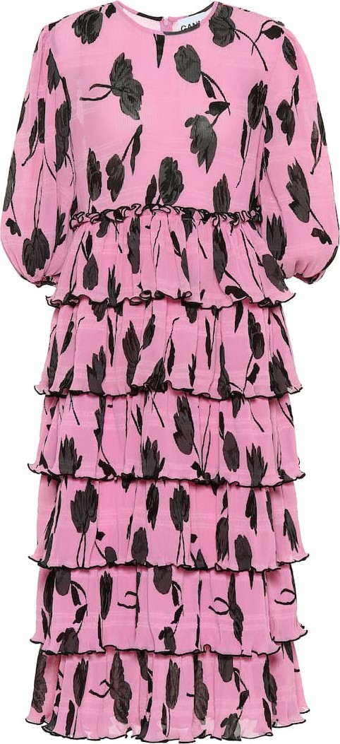 Ganni Exclusive to Mytheresa – floral pleated georgette dress