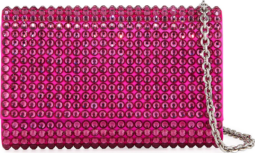 Judith Leiber Fizzy Bling Crystal Crossbody Clutch Bag