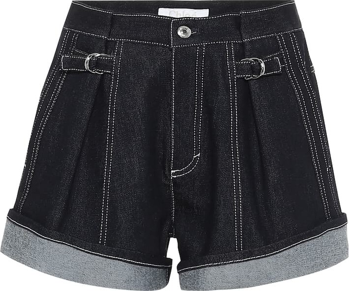 Chloe High-rise denim shorts