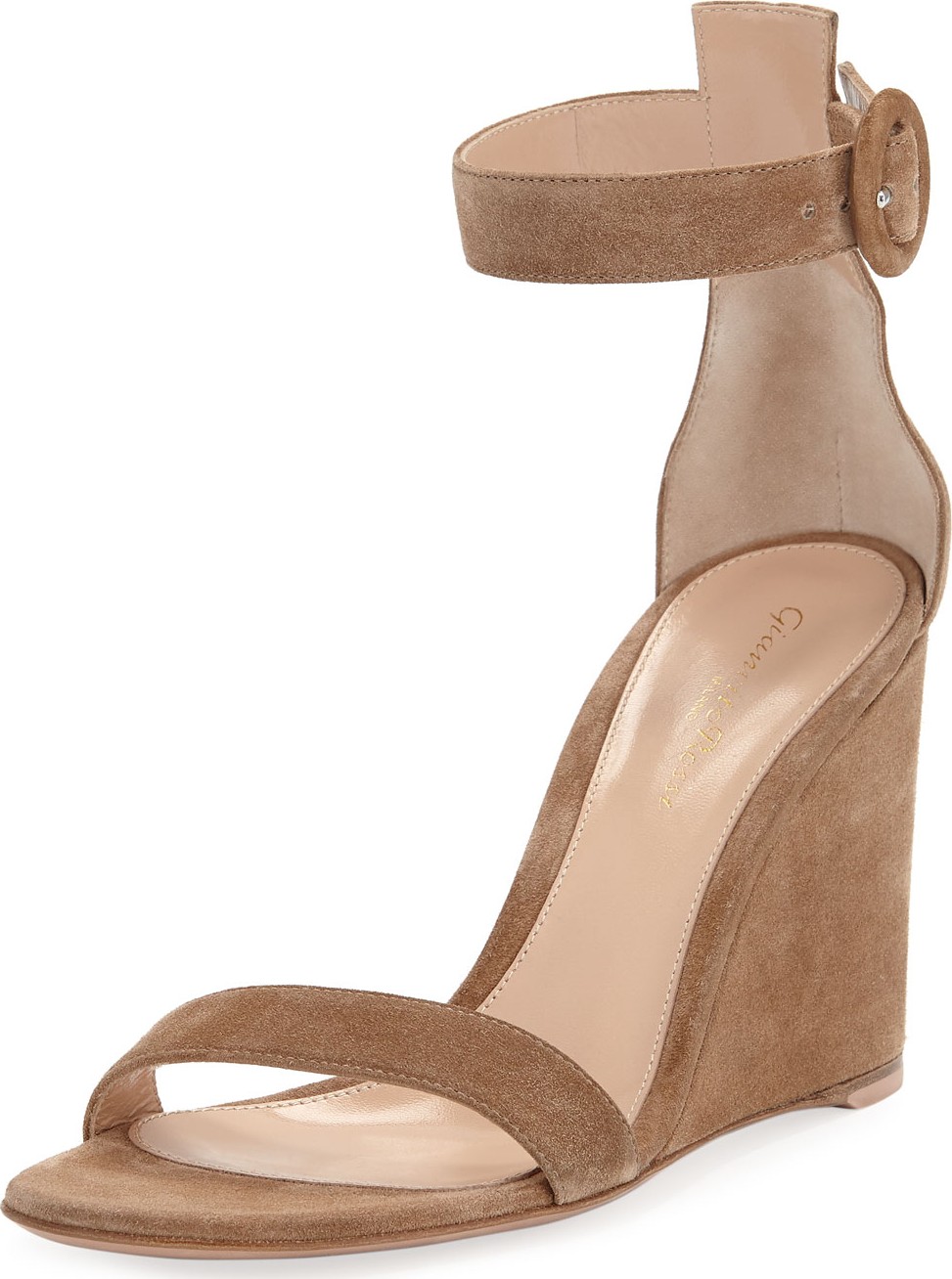 Gianvito Rossi Suede High-Wedge Sandals