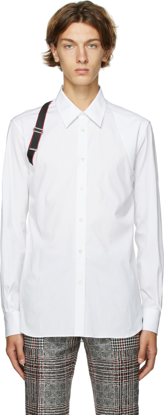 Alexander McQueen - White Organic Cotton Harness Shirt