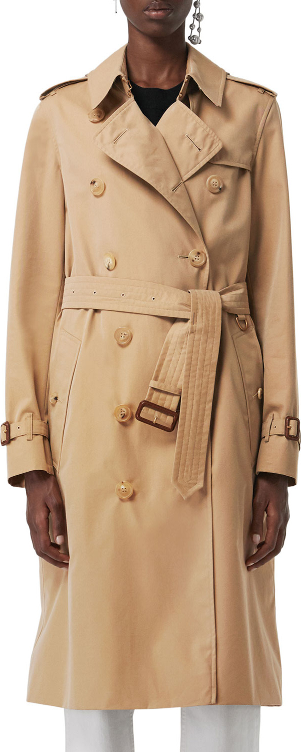 Burberry London England Kensington Belted Long Trench Coat