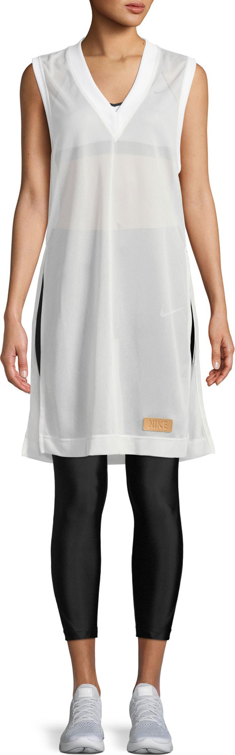 Nike Side-Split Sleeveless Mesh Shirtdress