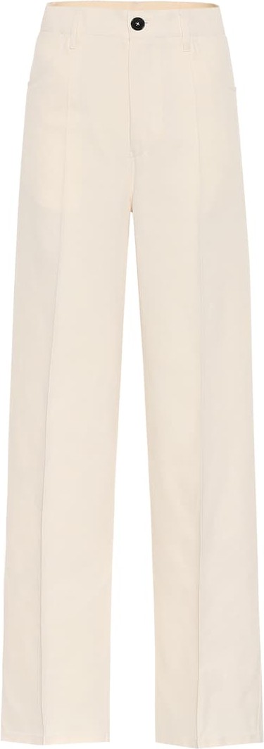 Jil Sander High-rise cotton and silk pants