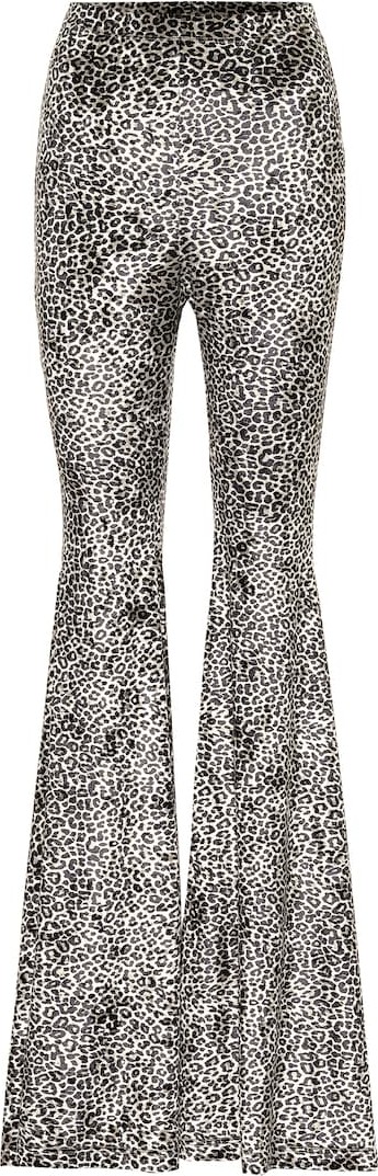 Vetements High-rise leopard-print flared pants