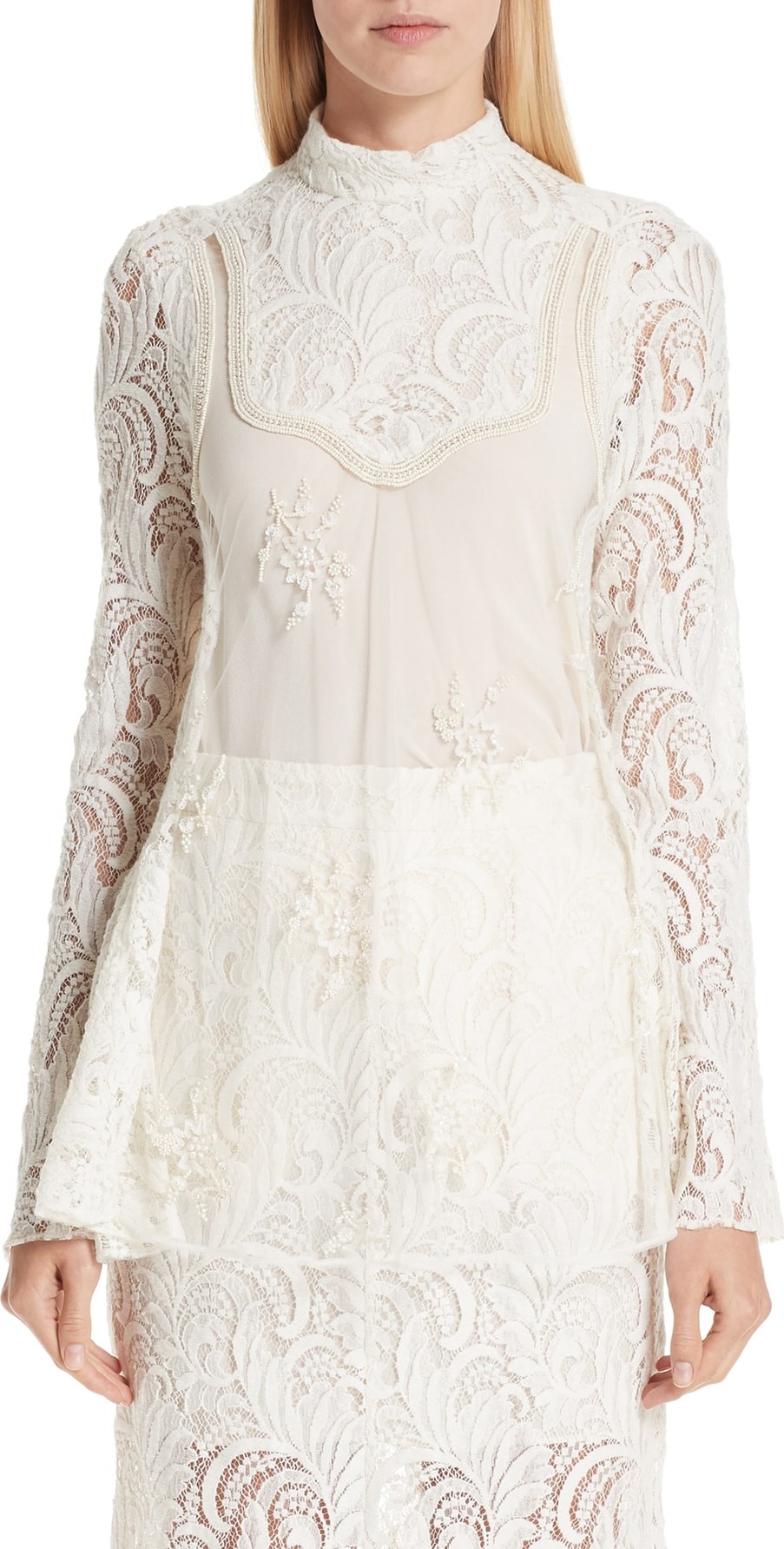 Stella McCartney Lace Overlay Blouse