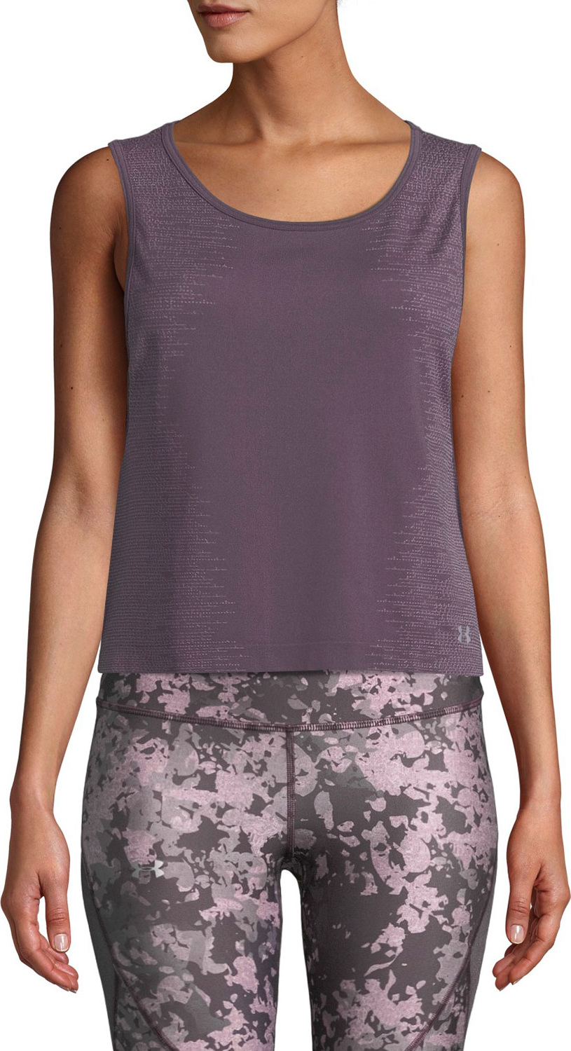 Under Armour Cropped Scoop-Neck Activewear Muscle Tank Under Armour Cropped Scoop-Neck Activewear Muscle Tank