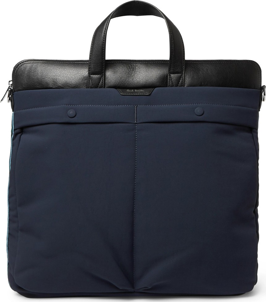 Paul Smith Leather-Trimmed Canvas Tote Bag