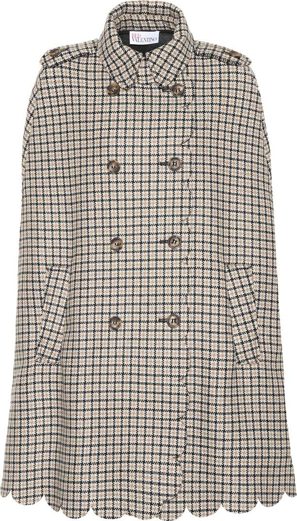 RED Valentino Checked tweed coat
