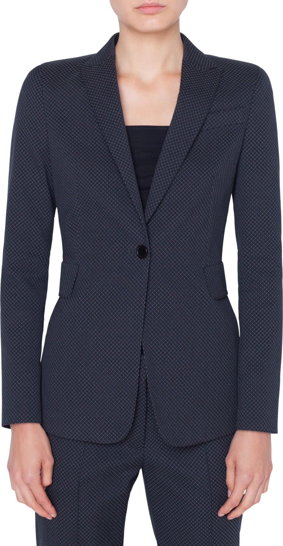 Akris Punto Diamond Jacquard Blazer