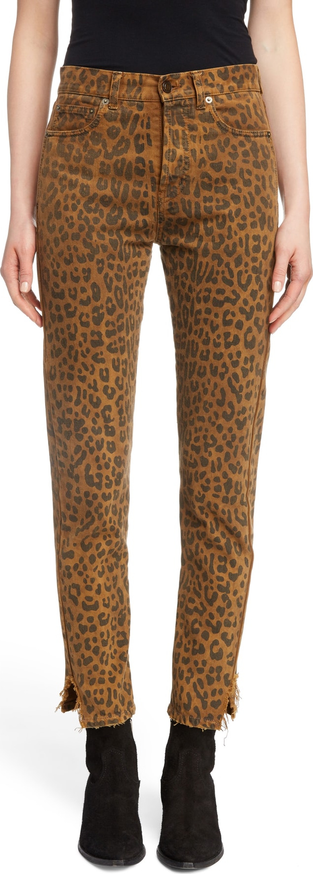 Saint Laurent Leopard Ankle Jeans