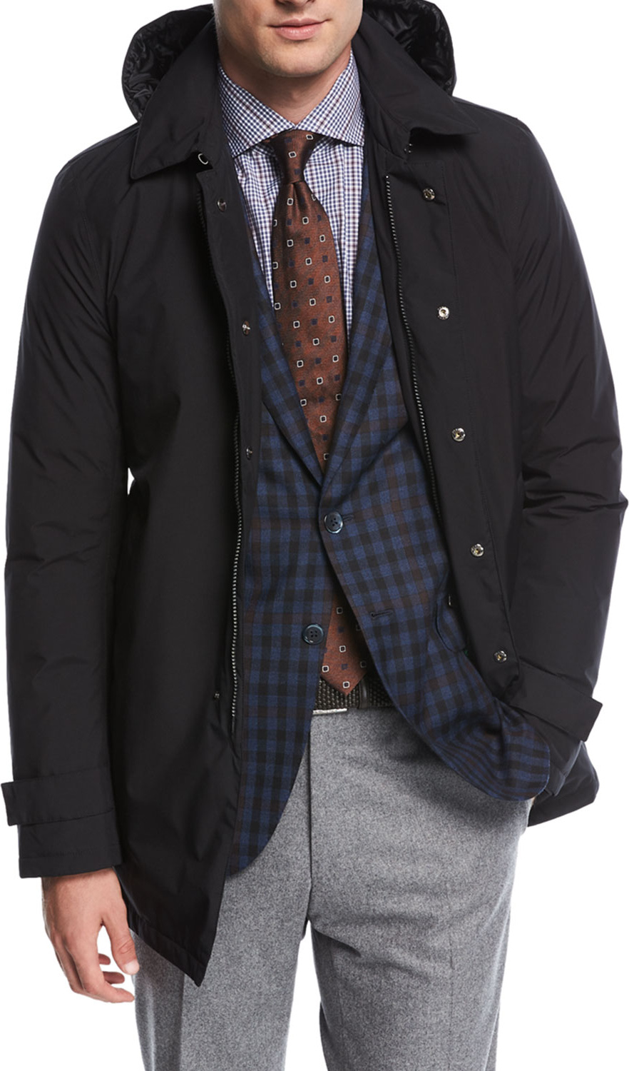 Herno Laminar City Trench Coat w/ Hood