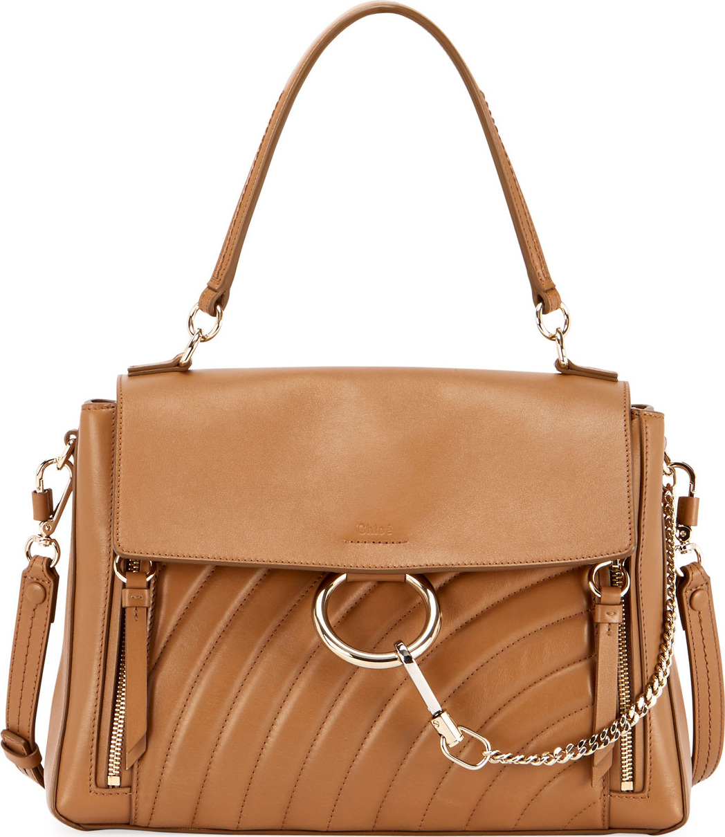 Chloe Faye Medium Quilted Leather Shoulder Bag