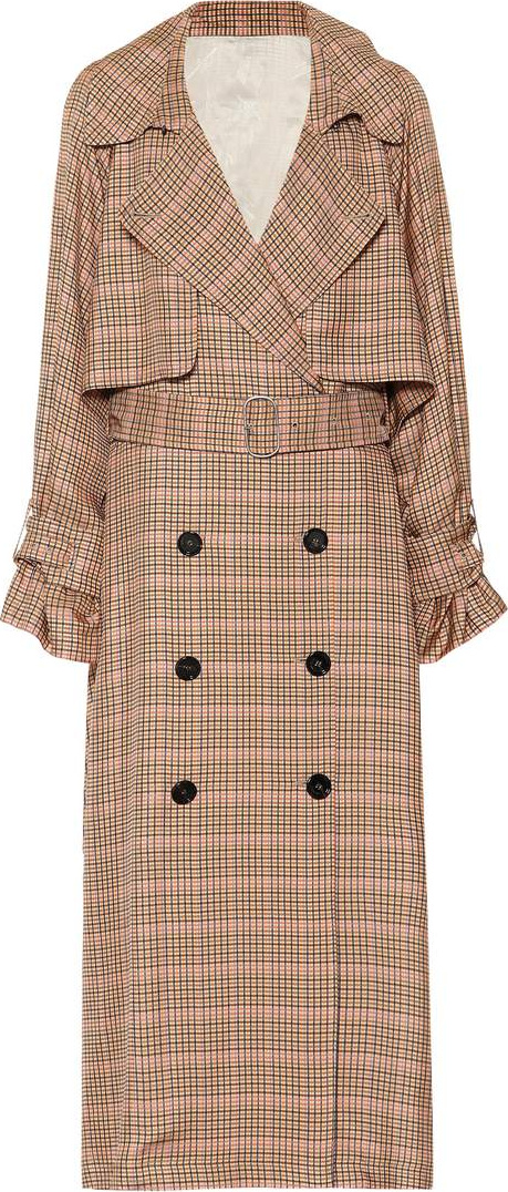 Golden Goose Deluxe Brand Vela checked trench coat