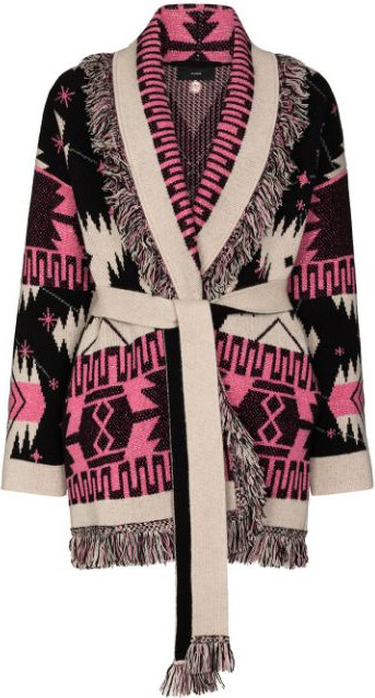 Alanui - Cosmic-pattern fringed-edge cardigan