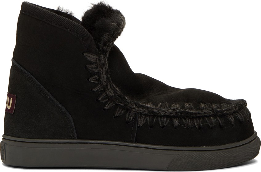 Mou Black Mini Sneaker Boots