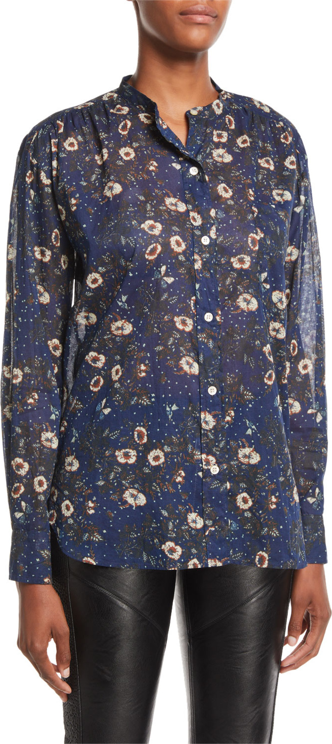Isabel Marant Etoile Mexika Printed Button-Front Blouse
