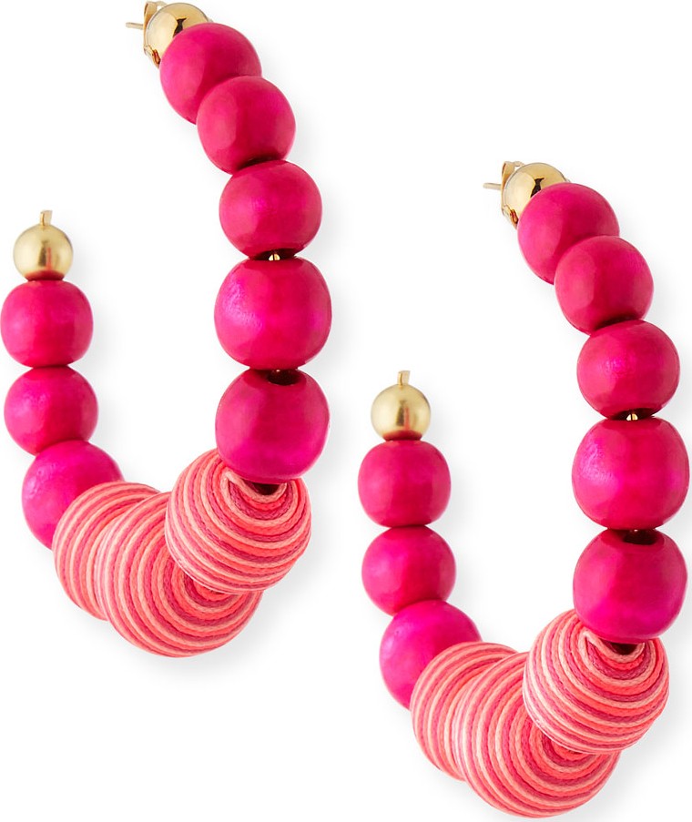 Rosantica Colonia Beaded Hoop Earrings