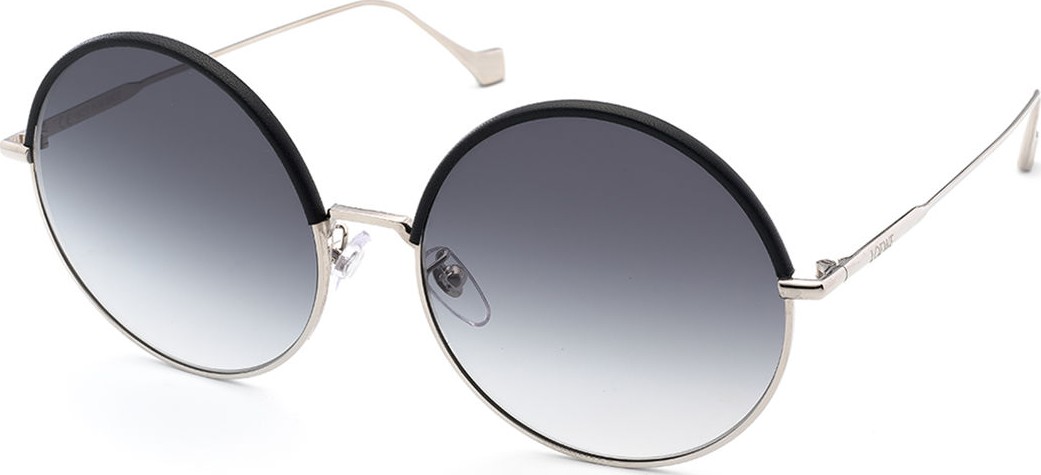 LOEWE Leather Rimmed Round Sunglasses