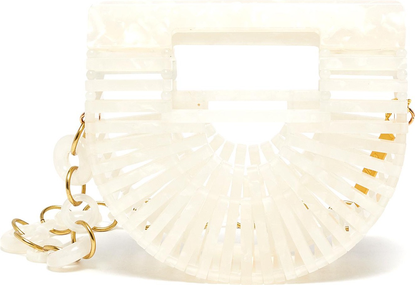 Cult Gaia Ark Nano acrylic crossbody chain belt bag