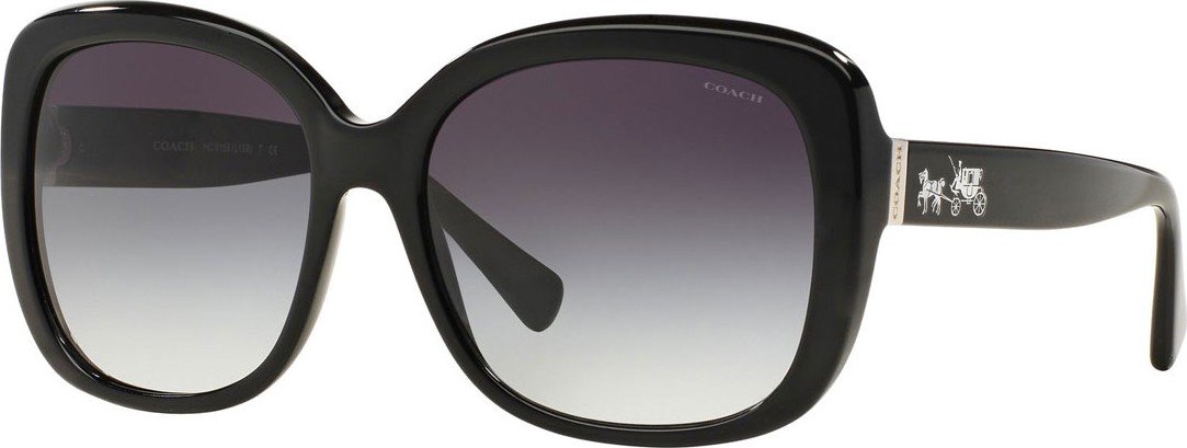 COACH Gradient Square Sunglasses w/ Logo Temples