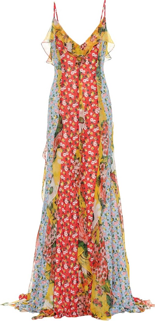 Carolina Herrera Floral chiffon gown