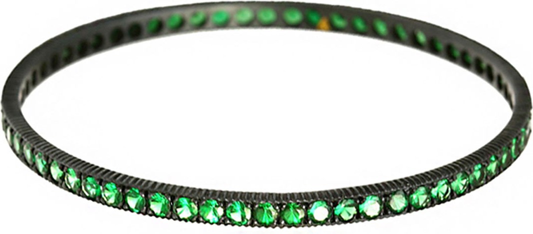 Yossi Harari Lilah Gilver Round-Cut Tsavorite Bangle