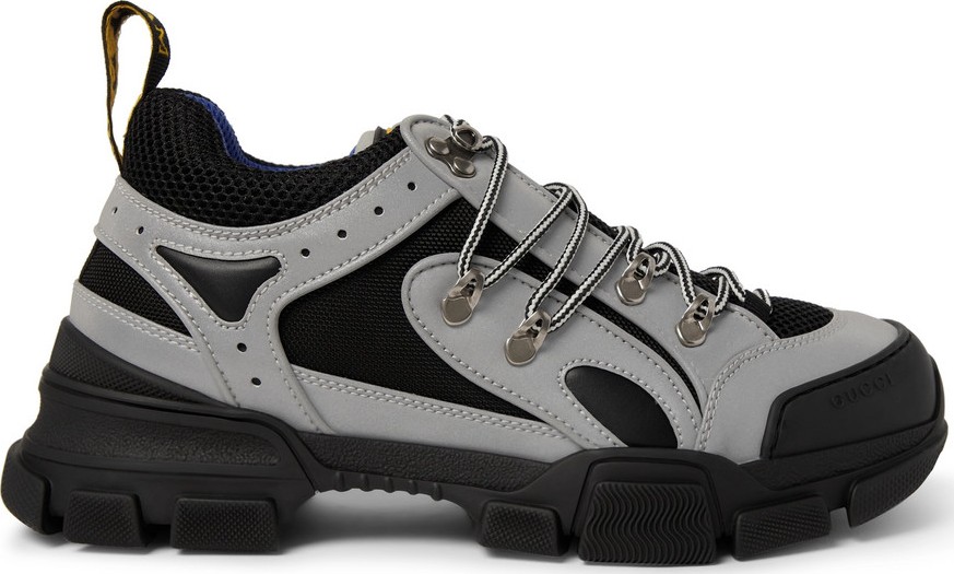 Gucci Flashtrek Reflective Rubber, Leather and Mesh Sneakers