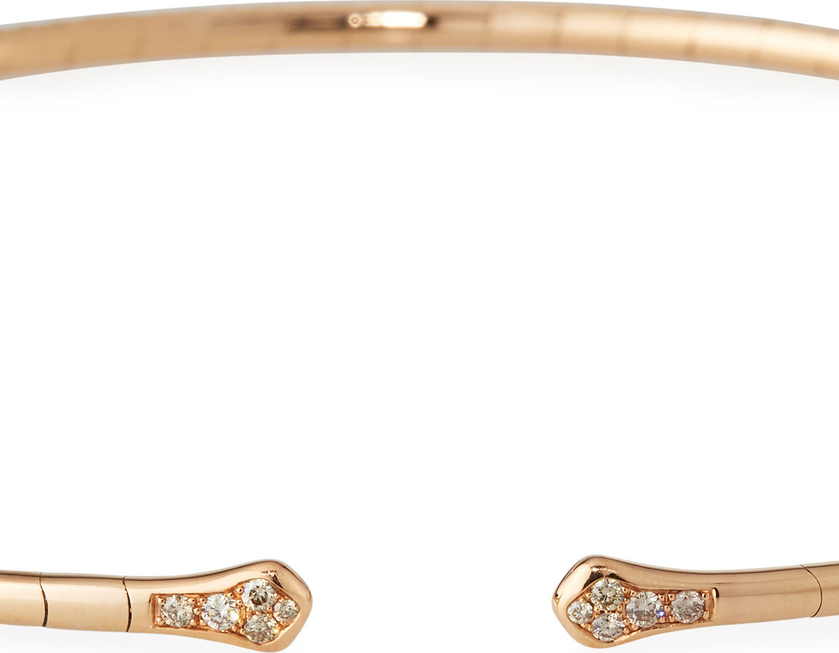 Etho Maria 18k Rose Gold & Brown Diamond Choker