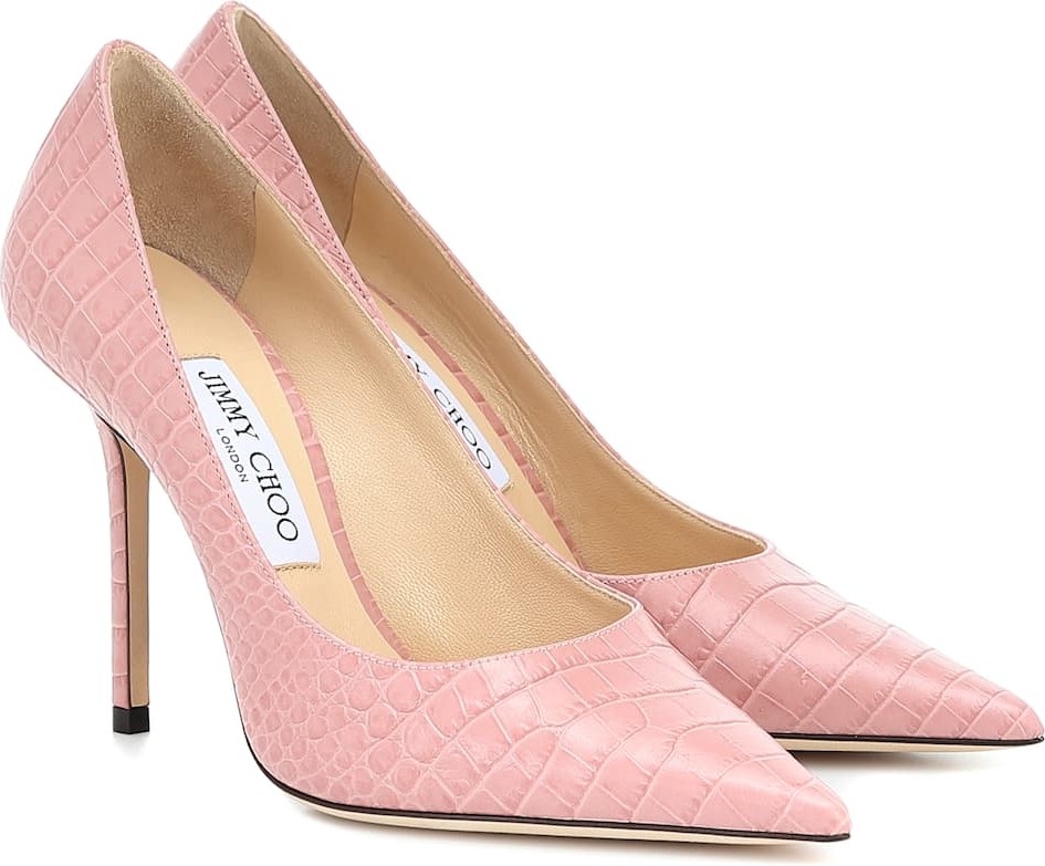 Jimmy Choo Love 100 croc-effect leather pumps