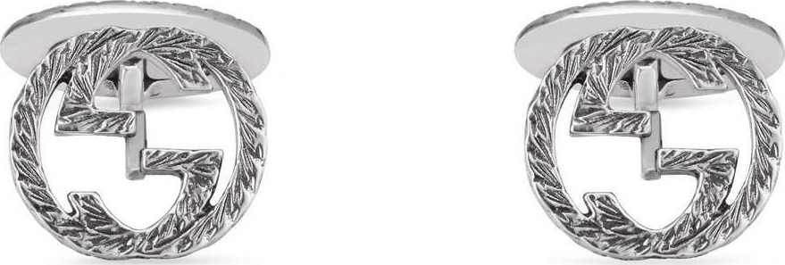 Gucci Sterling Silver Interlocking-G Cuff Links