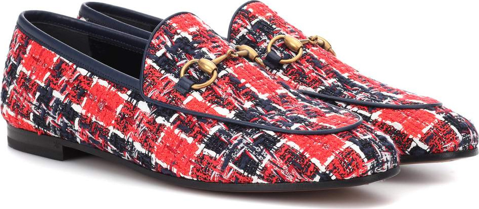 Gucci Jordaan tweed loafers