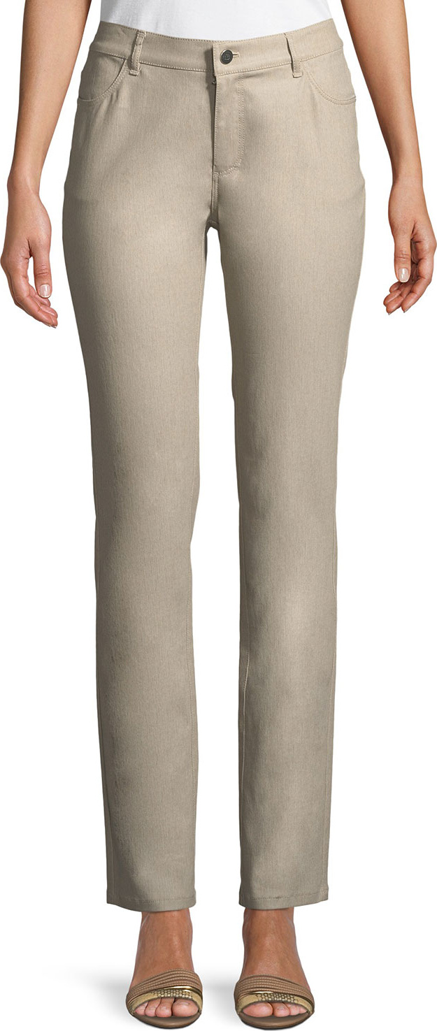 Lafayette 148 New York Thompson Frosted Denim Slim-Leg Jeans