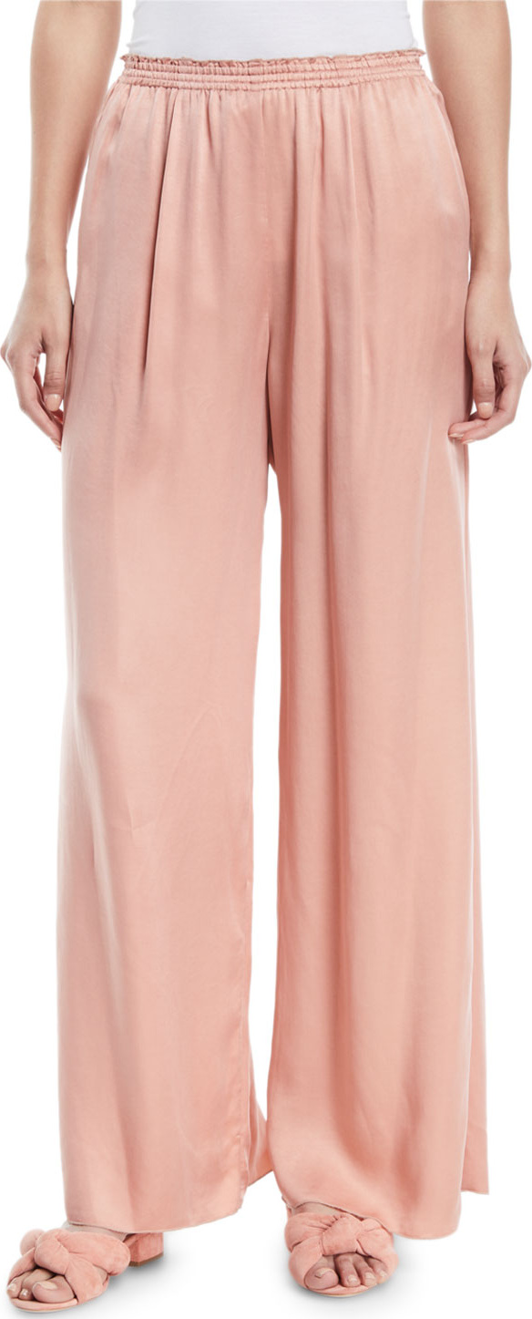 Forte Forte Wide-Leg Satin Lounge Pants