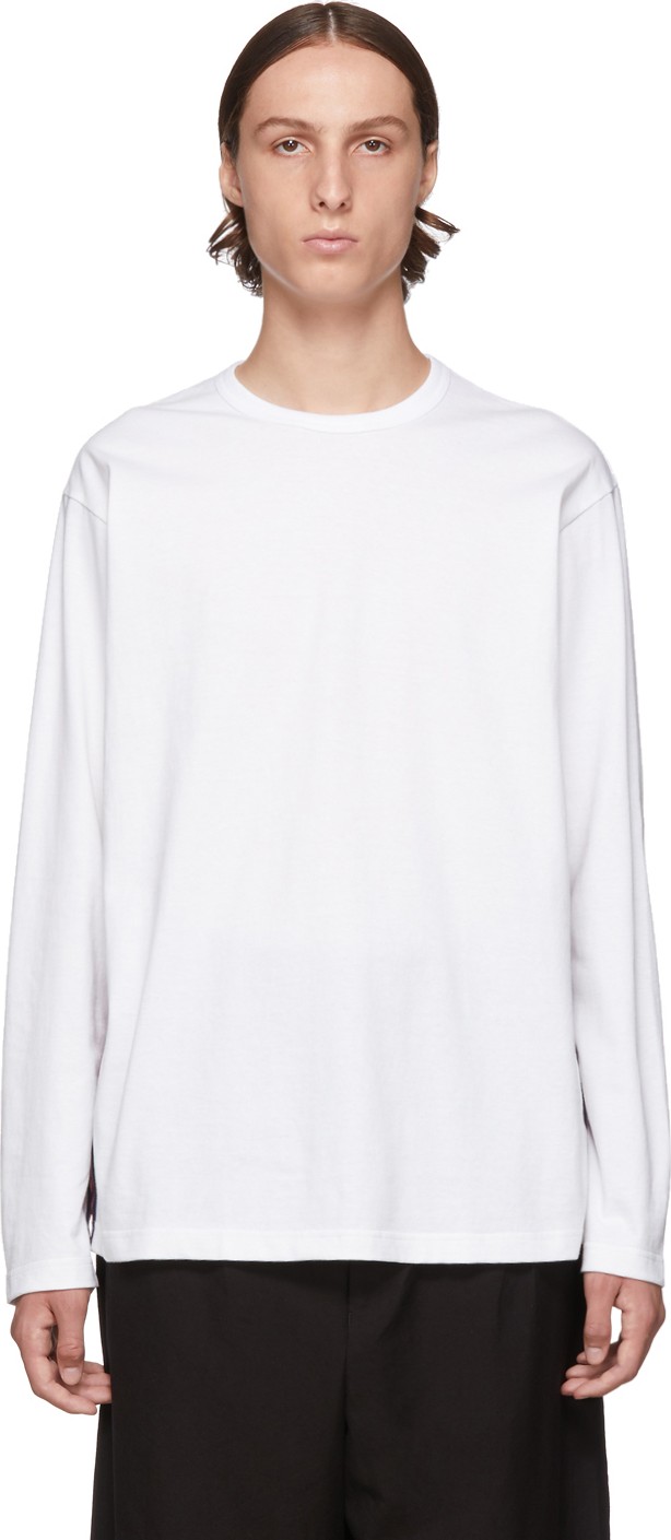 Comme des Garçons Homme White Stripe Long Sleeve T-Shirt