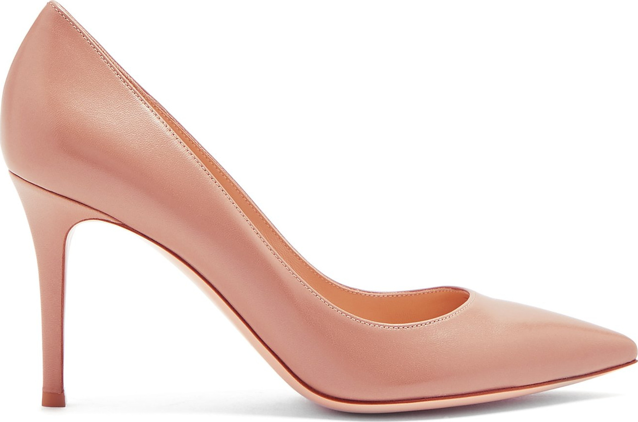 Gianvito Rossi Dahlia 85 leather pumps