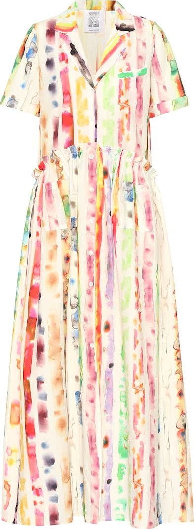 Rosie Assoulin Gathered cotton poplin shirtdress