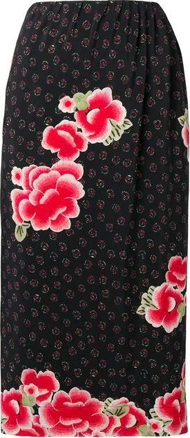 Simone Rocha floral midi skirt