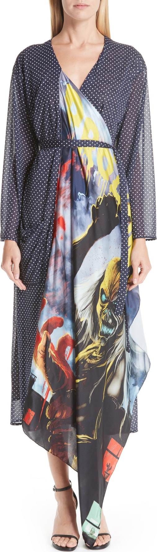 Vetements Mixed Print Robe Dress